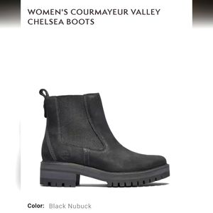 Women's Line New Timberland Courmayeur Valley Chelsea Black Suede Boots size 6.5